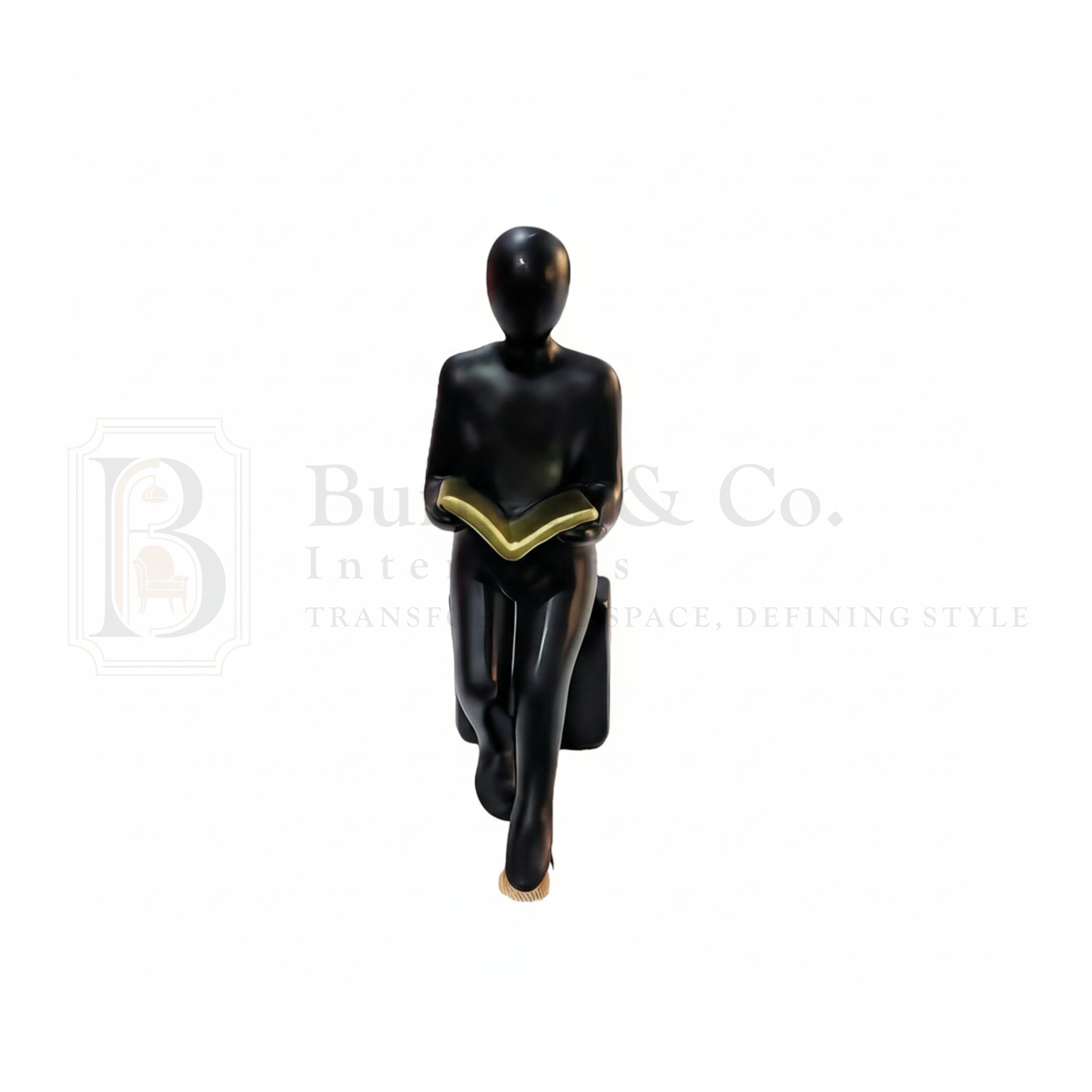 Abstract Man Reading Figurine