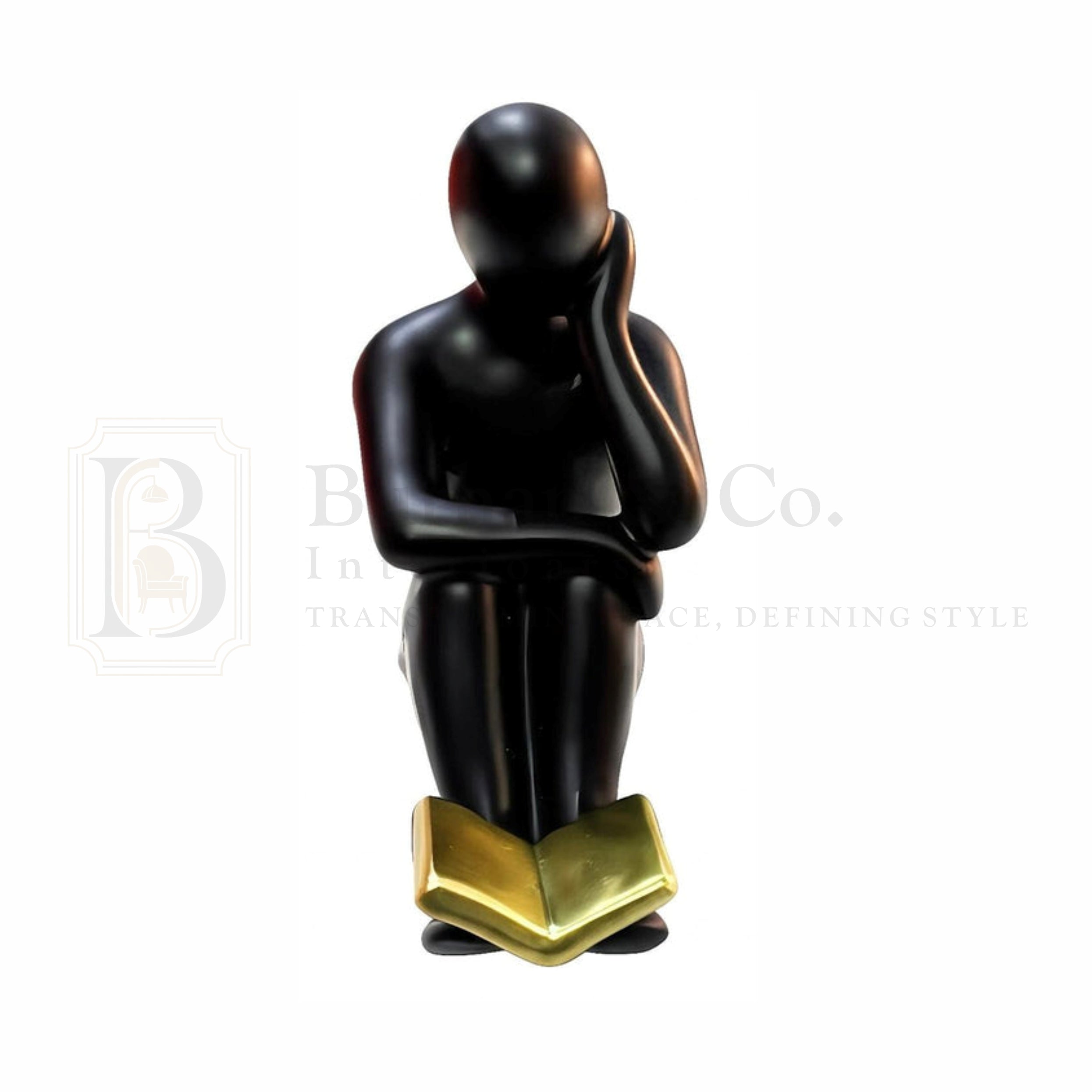 Abstract Reader statue with Golden Book