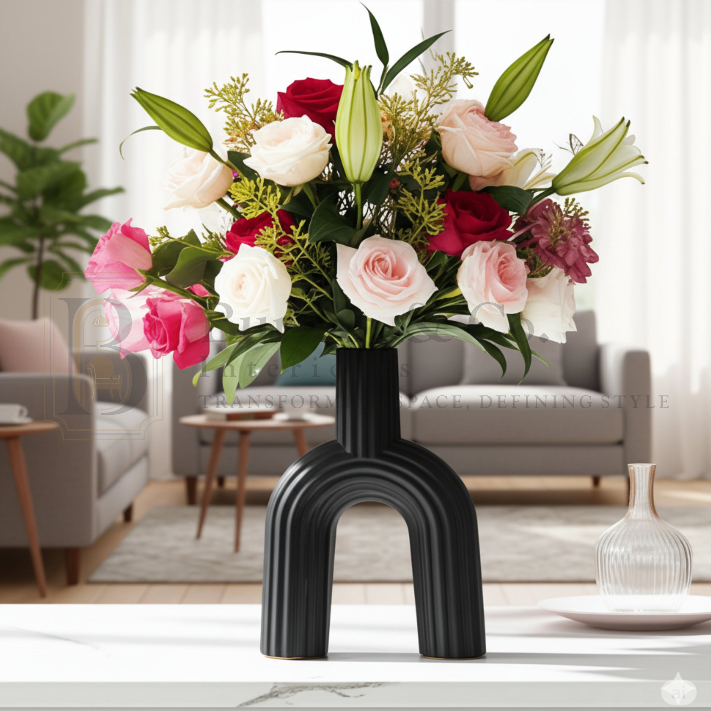 Modern Arch Vase Table Decor