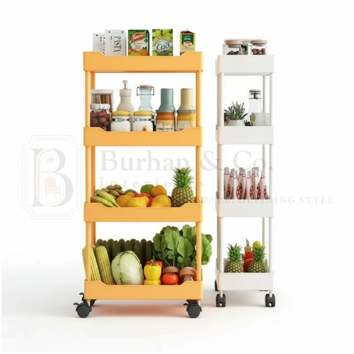 5 Tier Durable Storage Rack with Movable Wheels