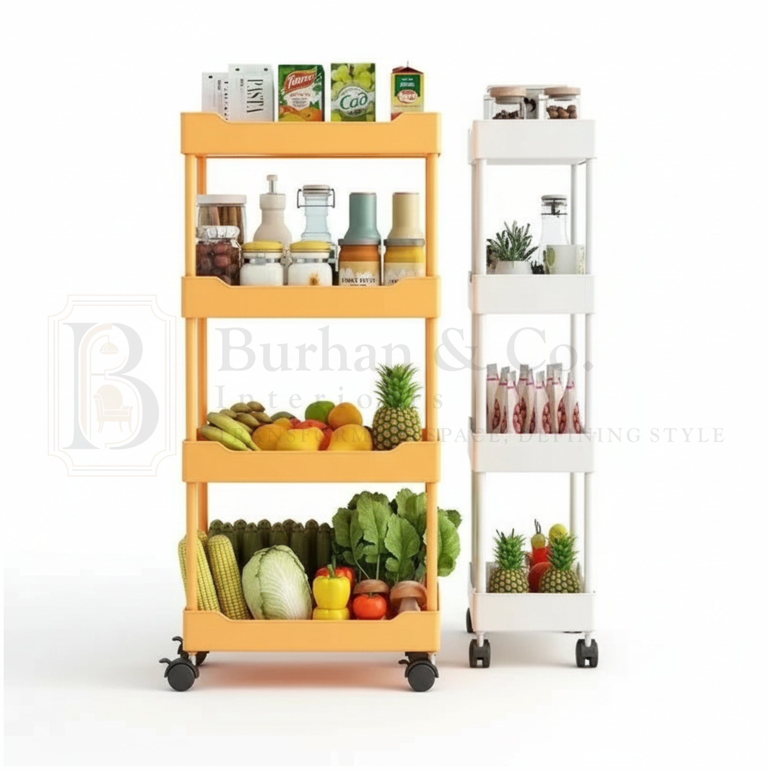 5 Tier Durable Storage Rack with Movable Wheels