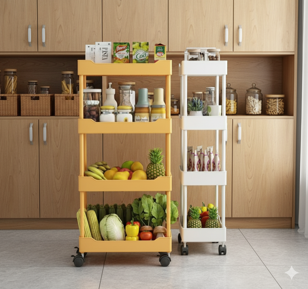 5 Tier Durable Storage Rack with Movable Wheels