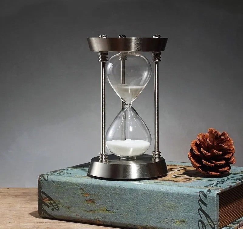 Hourglass Home Office Table Decoration Metal Sand glass for Club Hotel