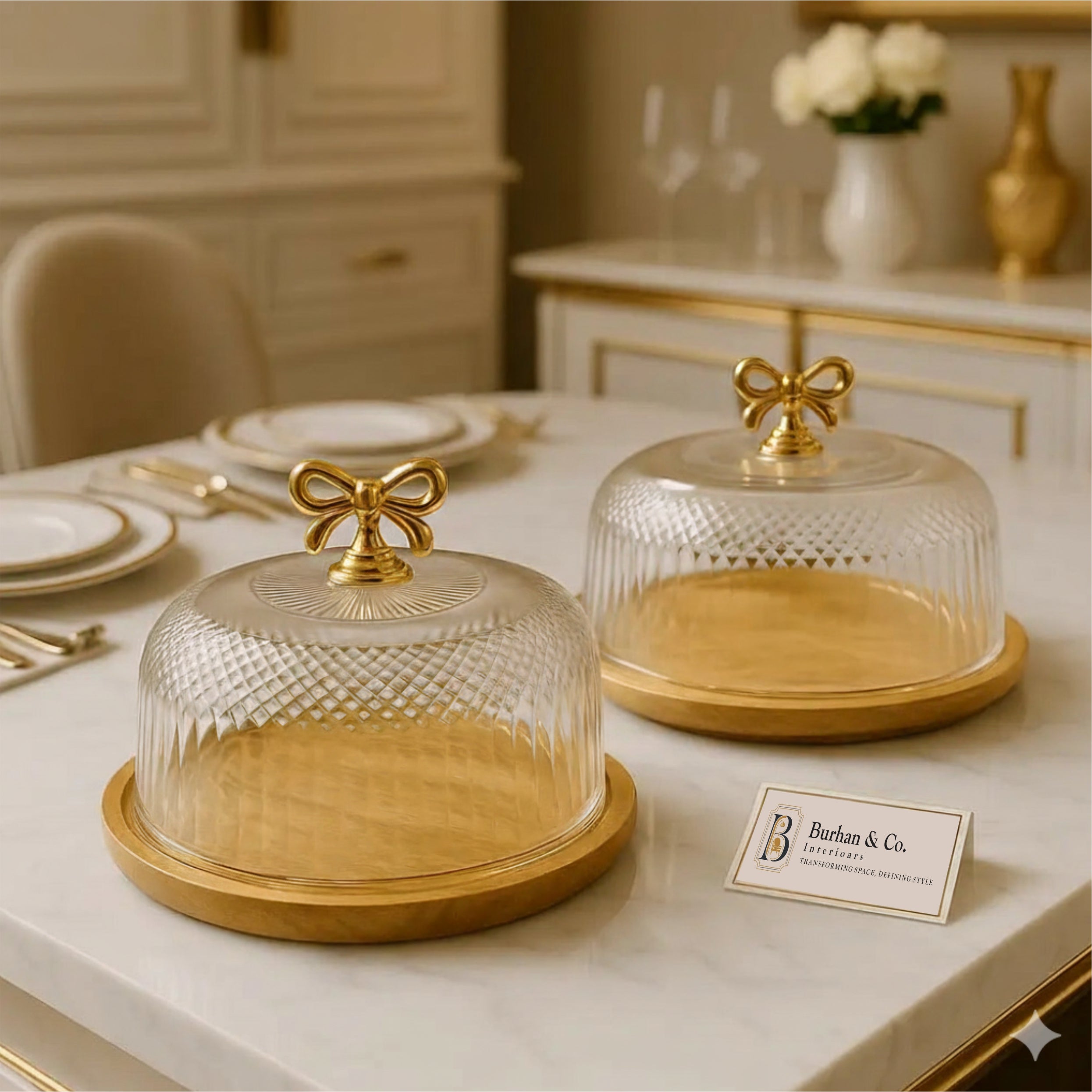 Bambo Wooden Base Dish with Acrylic Cover