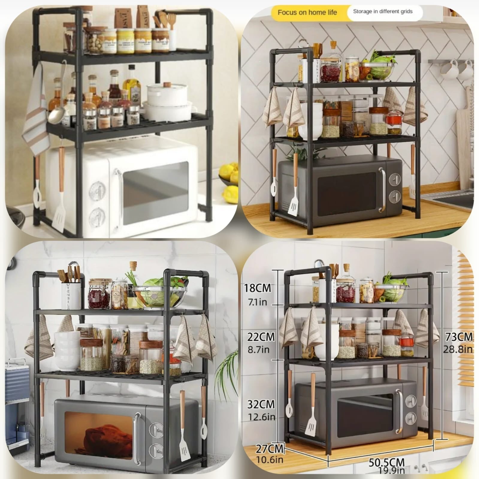 2Layer Microwave Oven Storage Rack