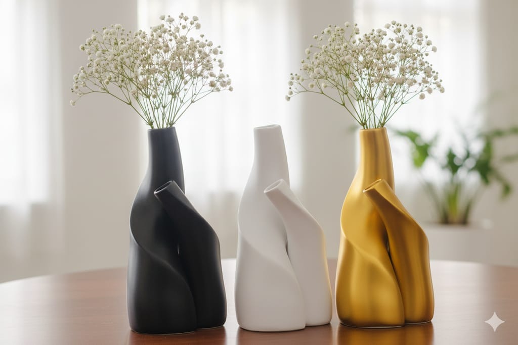 2PC Set Of Imported Elegant Shape Double Vase