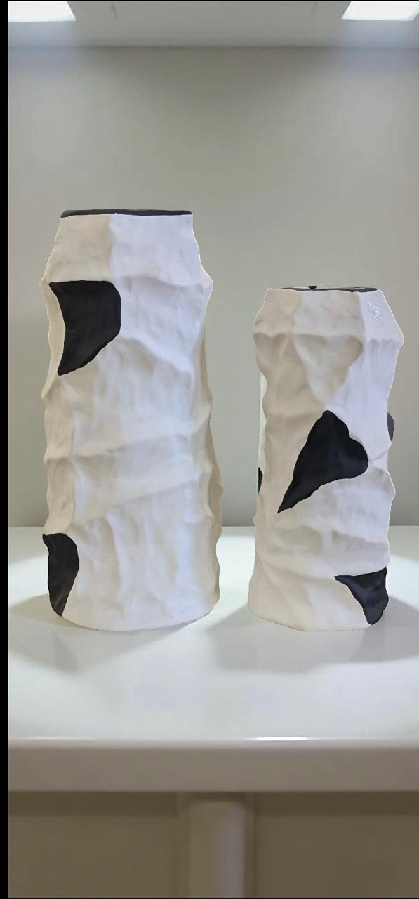Cow Print Ceramic Vases Modern Decor