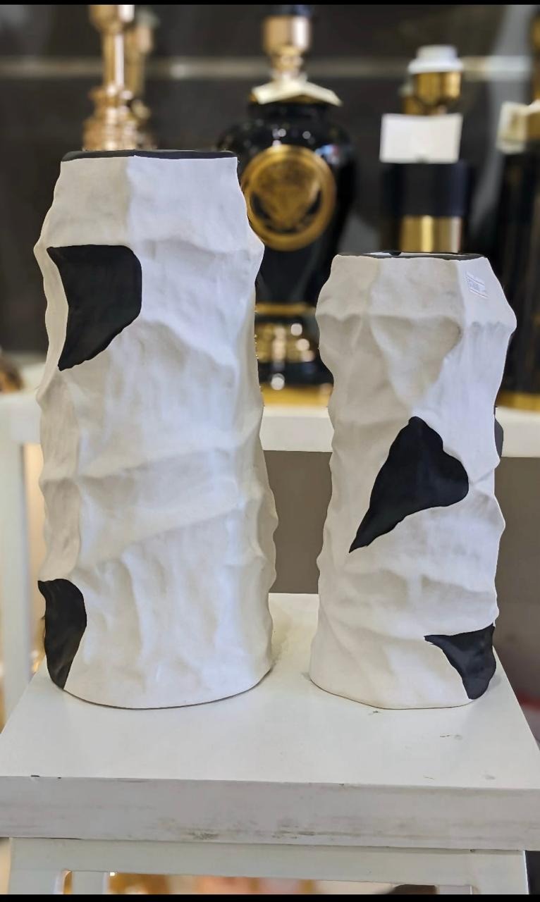 Cow Print Ceramic Vases Modern Decor