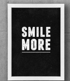 Smile More & Worry Less | Motivational Wall Frame Set Pair Of 2(12x16)