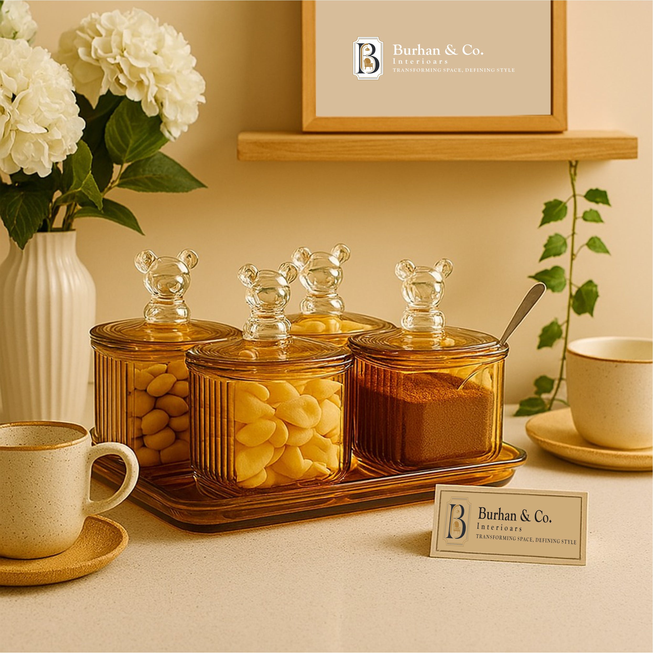 Serving Bowl Teddy Bear With Tray