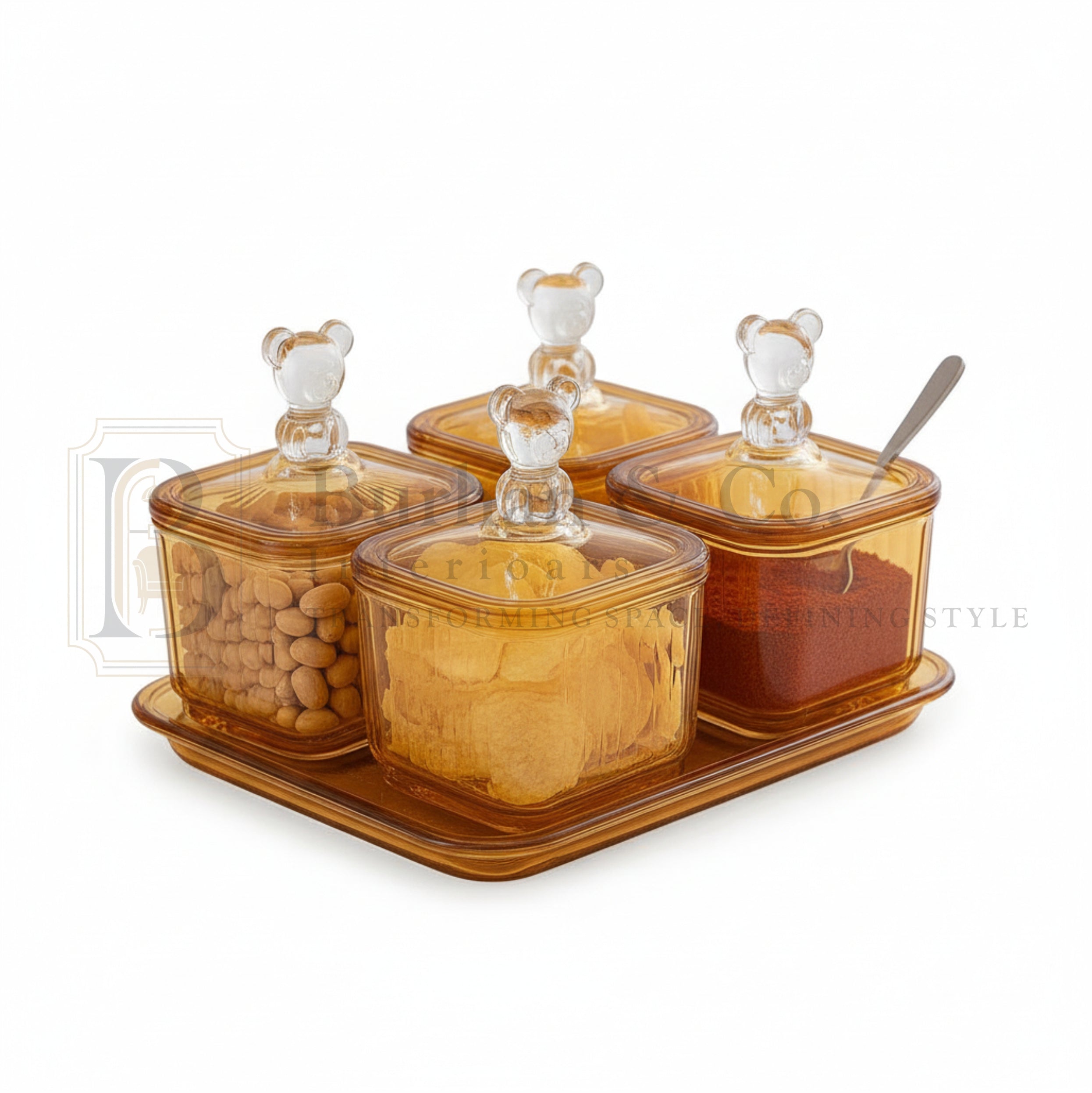 Serving Bowl Teddy Bear With Tray