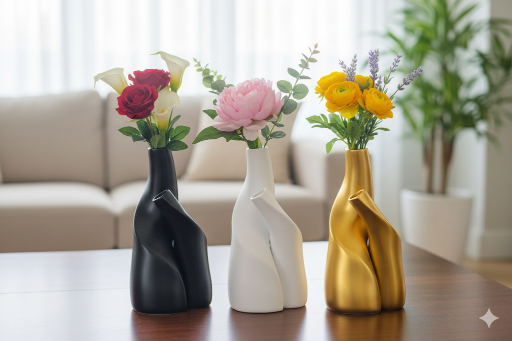 2PC Set Of Imported Elegant Shape Double Vase