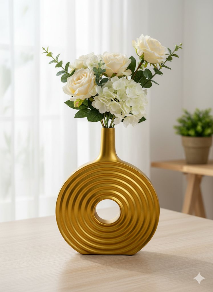 Luxury Black Spiral Decorative Vase