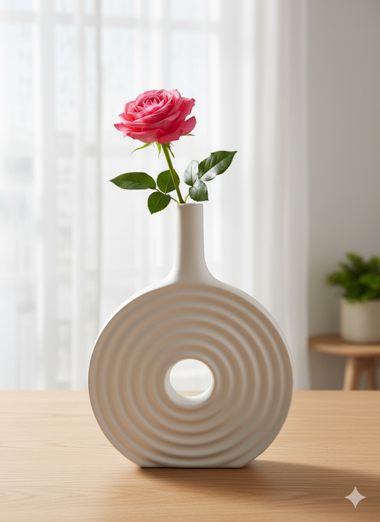 Luxury Black Spiral Decorative Vase
