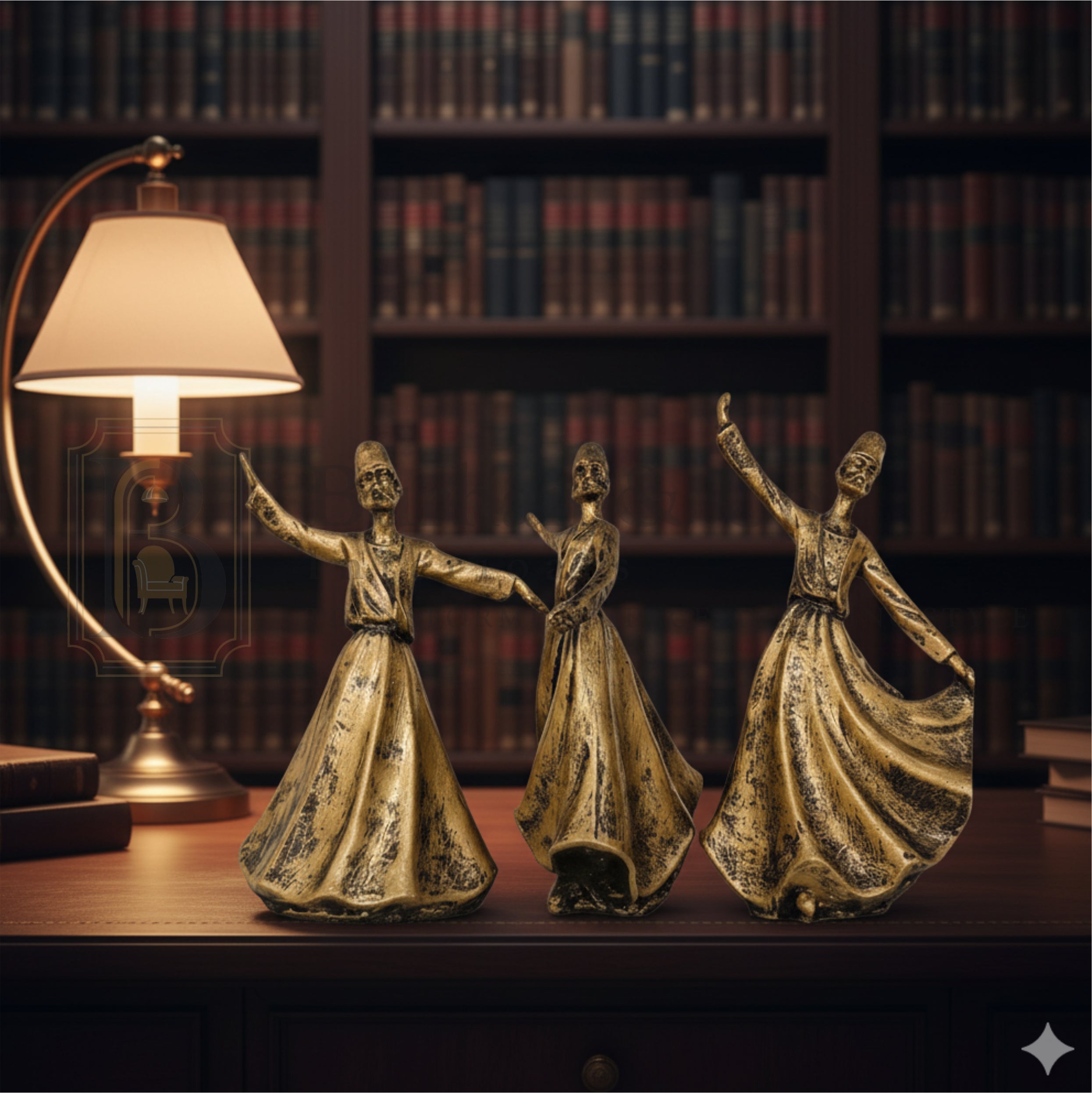 Whirling Dervishes Figurine 3 Piece Set Classic Modern Decor