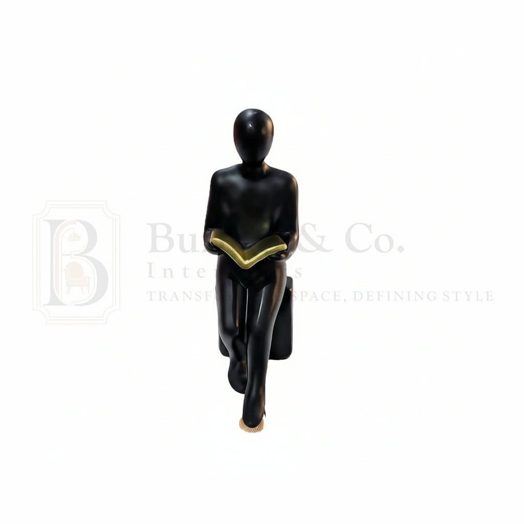 Abstract Man Reading Figurine