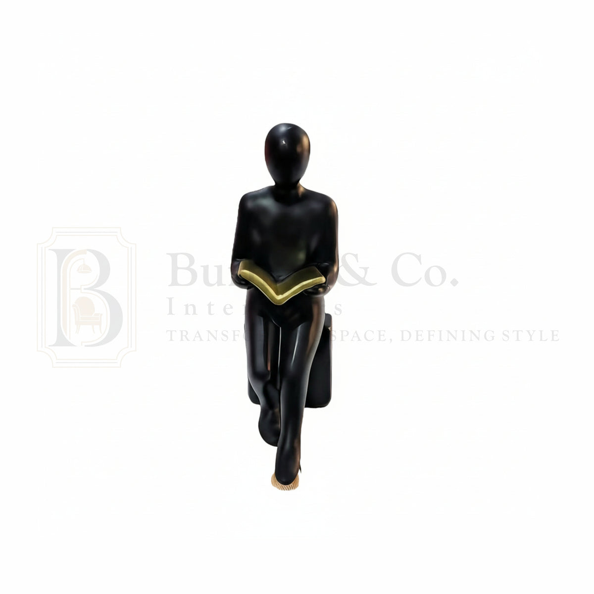 Abstract Man Reading Figurine