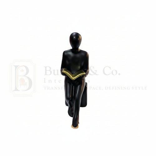 Abstract Man Reading Figurine