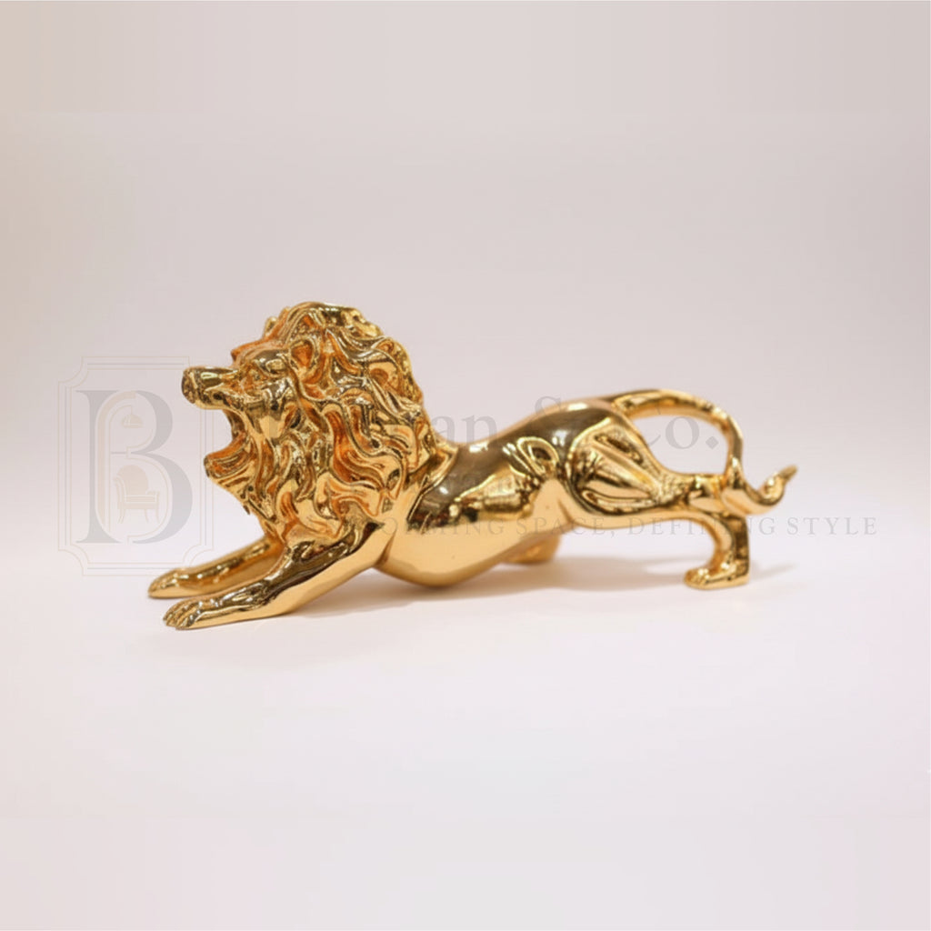 Golden Lion Statue Premium Decor