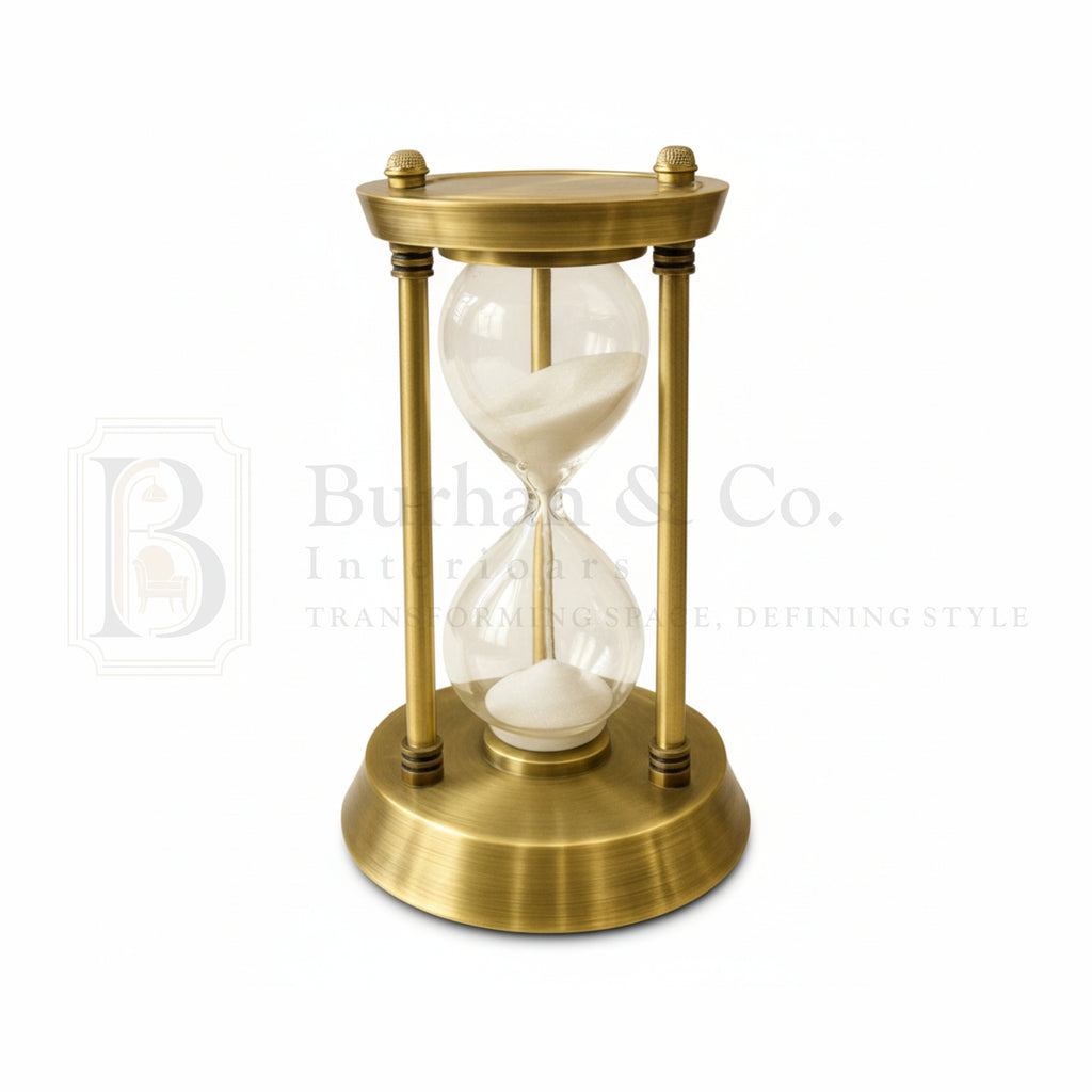 Hourglass Home Office Table Decoration Metal Sand glass for Club Hotel