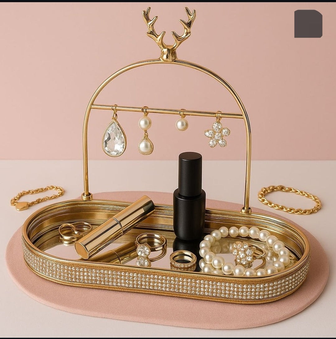 Jewellery Organiser with a Mirrored Tray