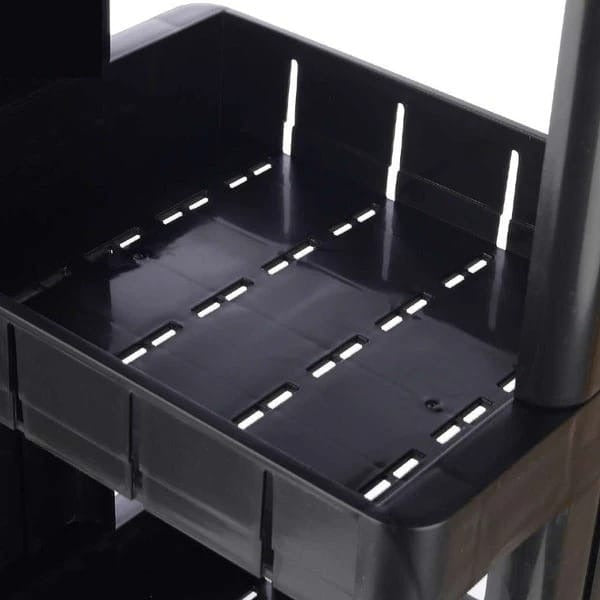 Multipurpose Plastic 3-Tier Storage Adjustable Trolley