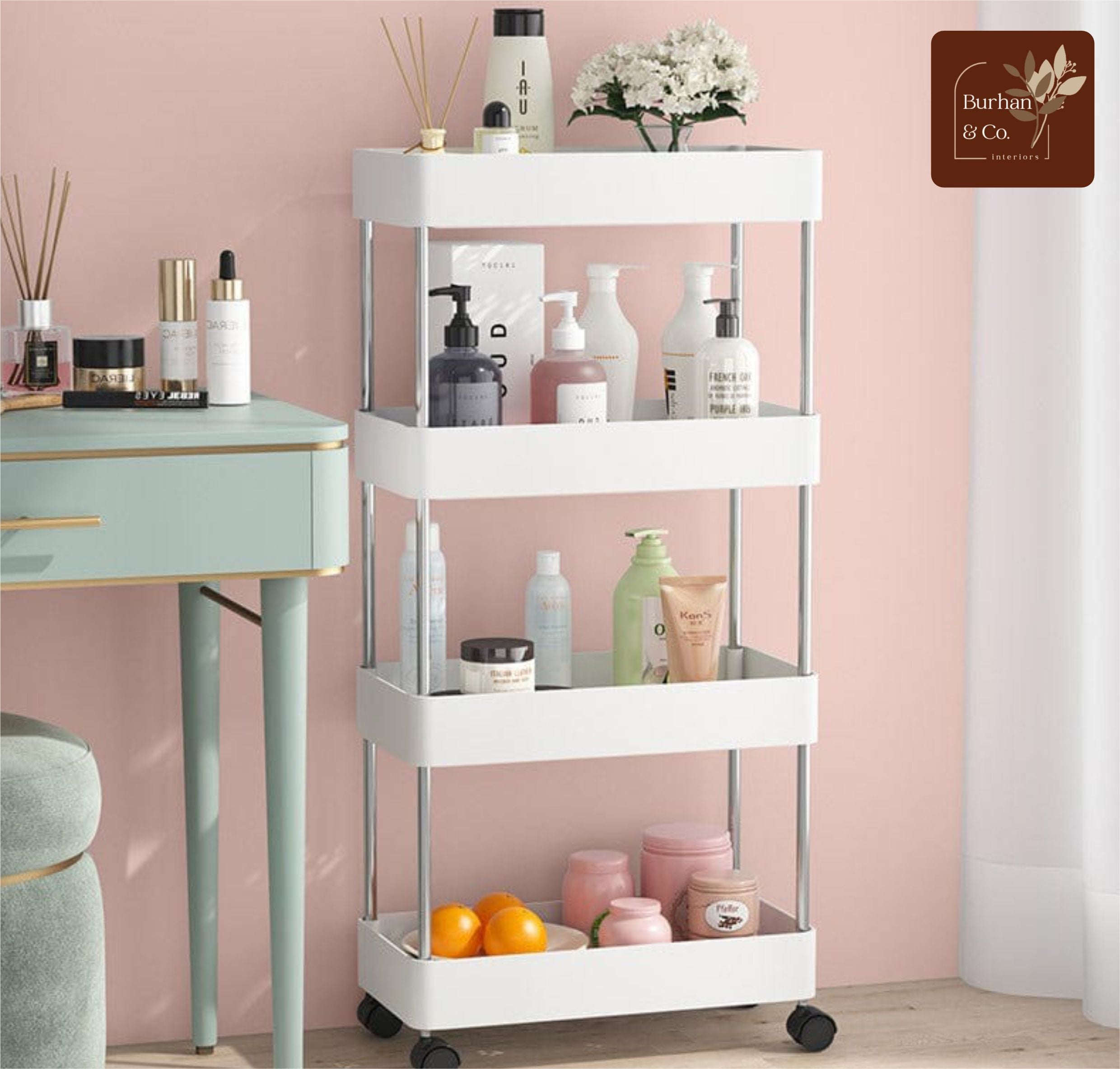 5 Tier Durable Storage Rack with Movable Wheels