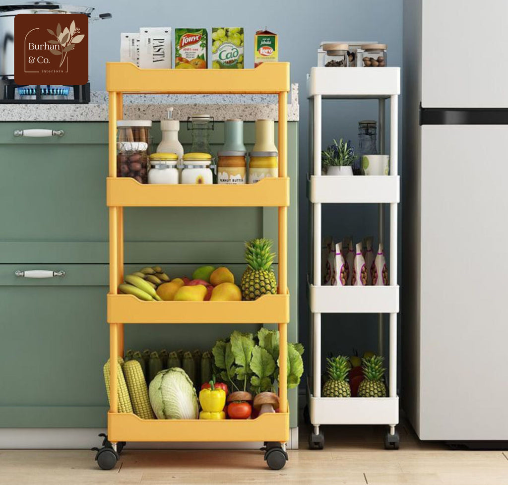 5 Tier Durable Storage Rack with Movable Wheels