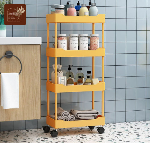 5 Tier Durable Storage Rack with Movable Wheels