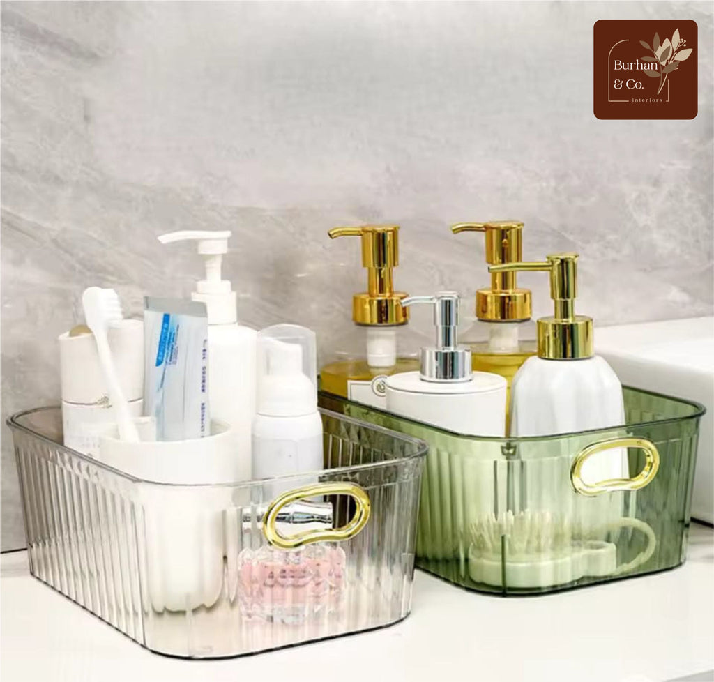 Clear Acrylic Desktop Organiser Basket