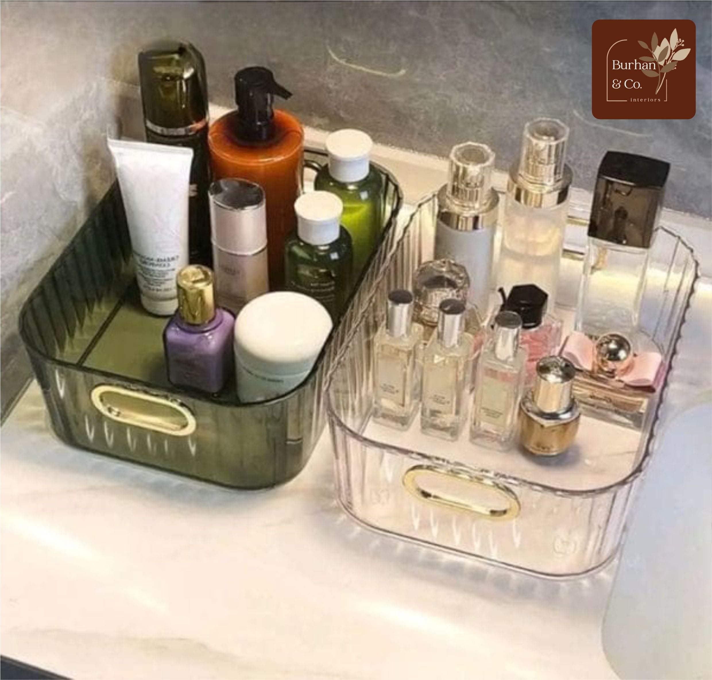 Clear Acrylic Desktop Organiser Basket