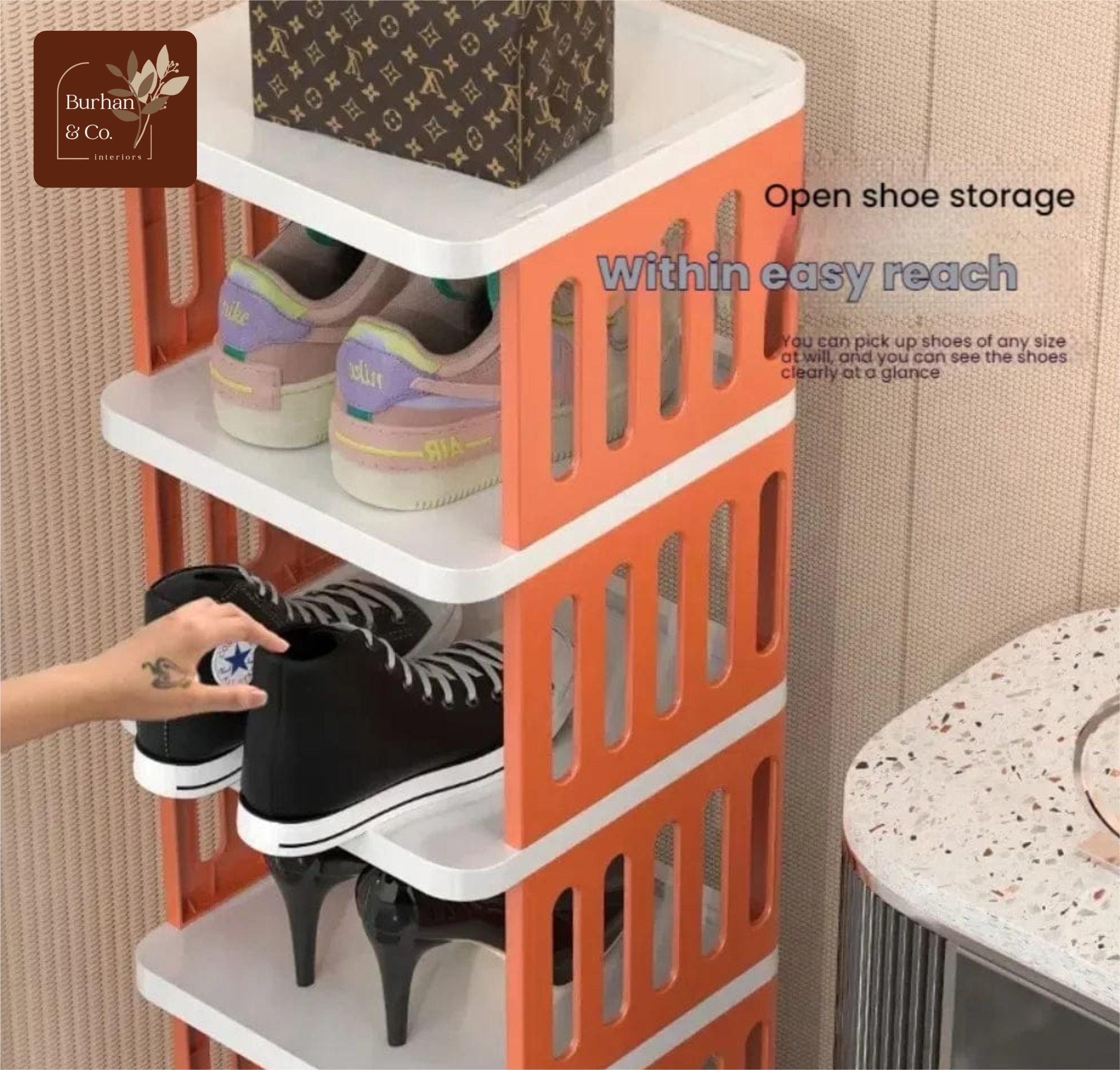 5-Layer Adjustable Shoe Rack – Space-Saving Storage Organiser (Random Colours)
