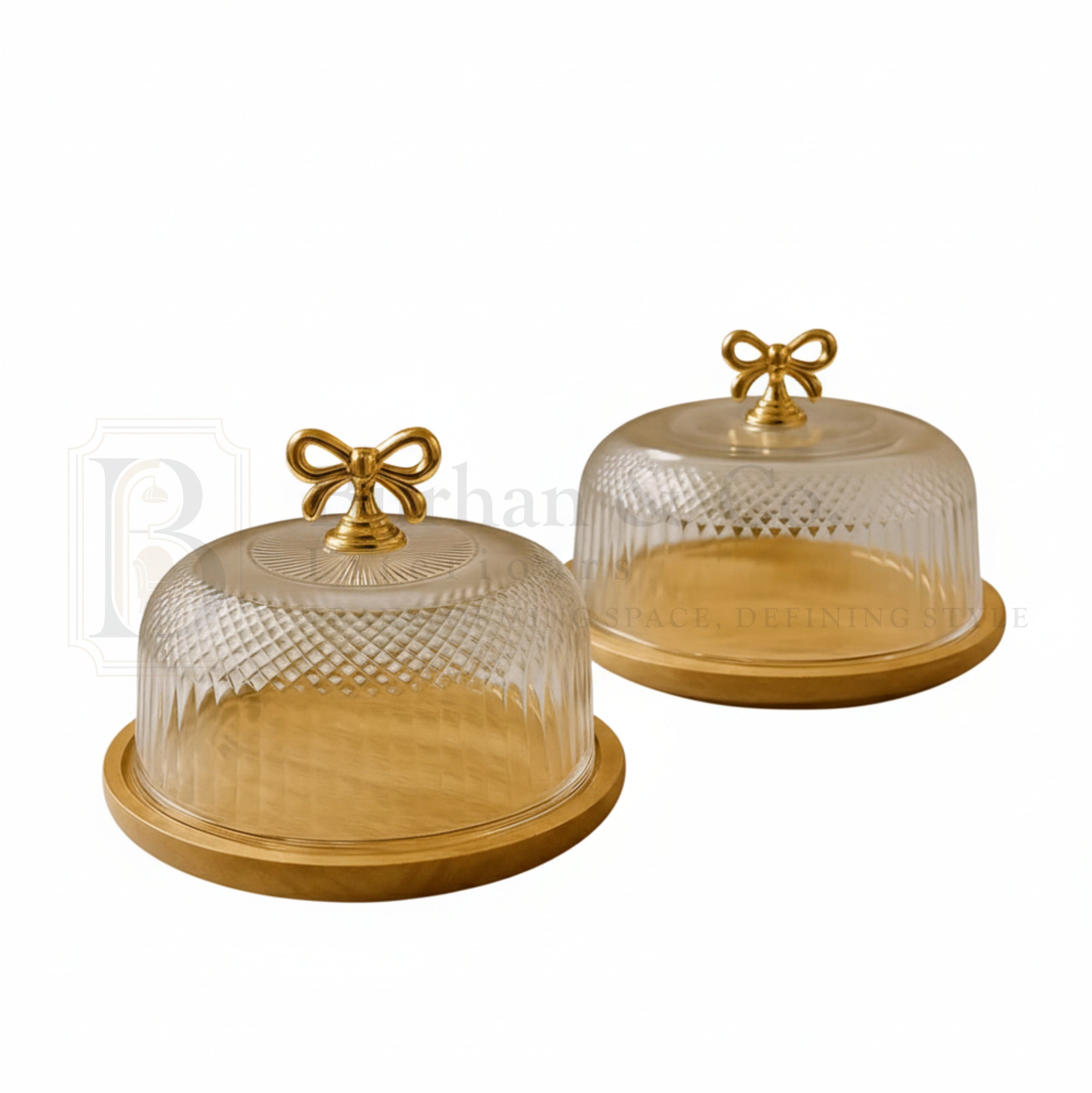 Bambo Wooden Base Dish with Acrylic Cover