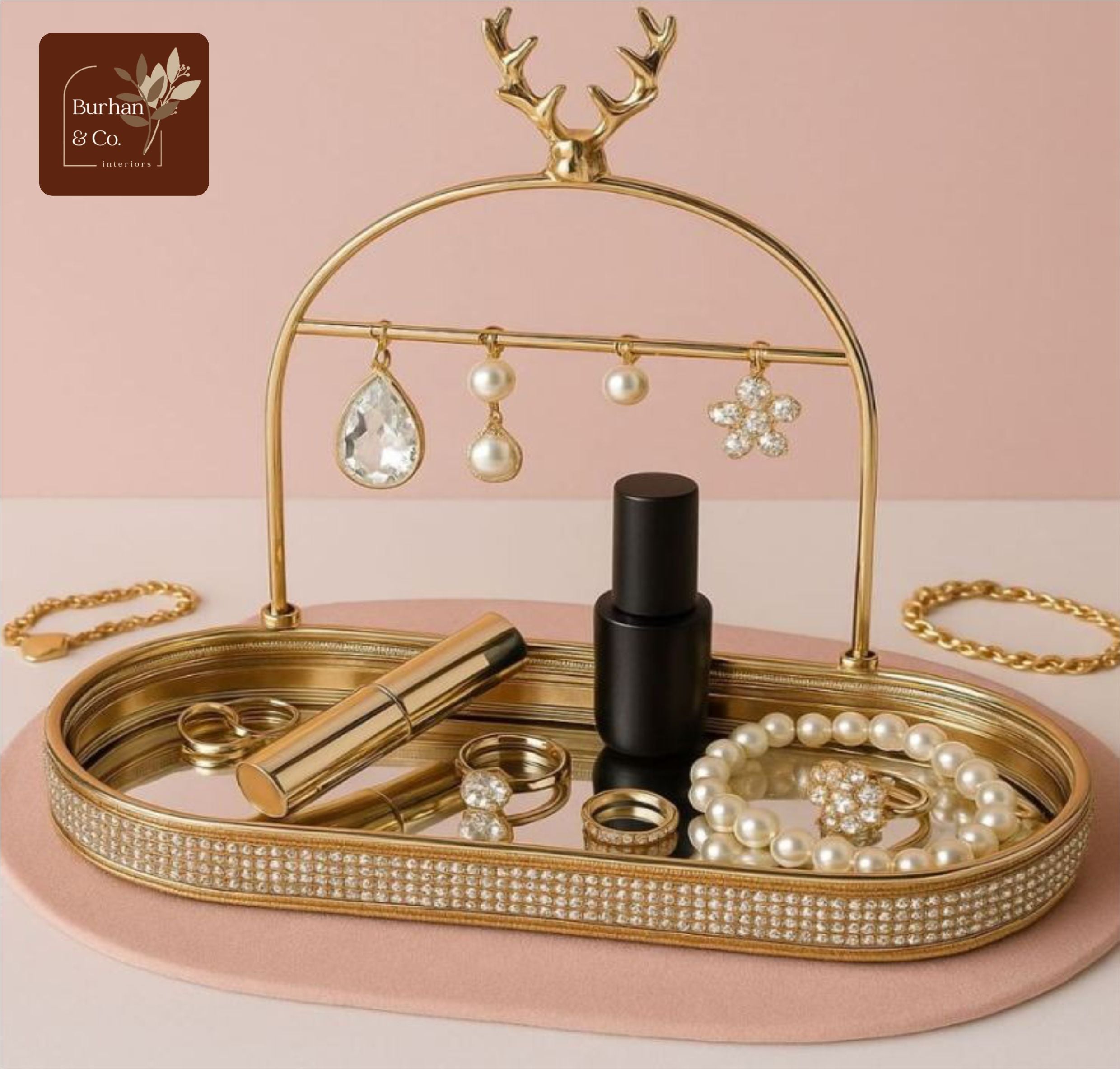 Jewellery Organiser with a Mirrored Tray
