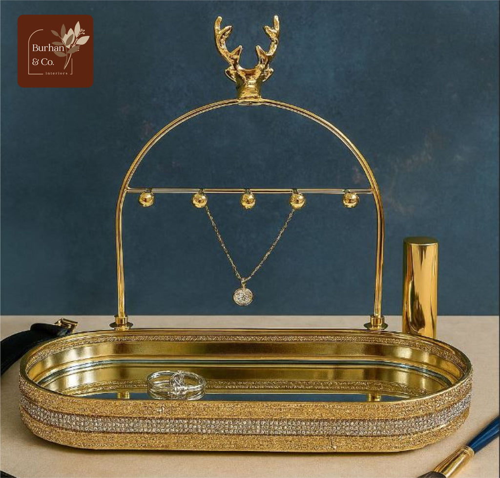 Jewellery Organiser with a Mirrored Tray