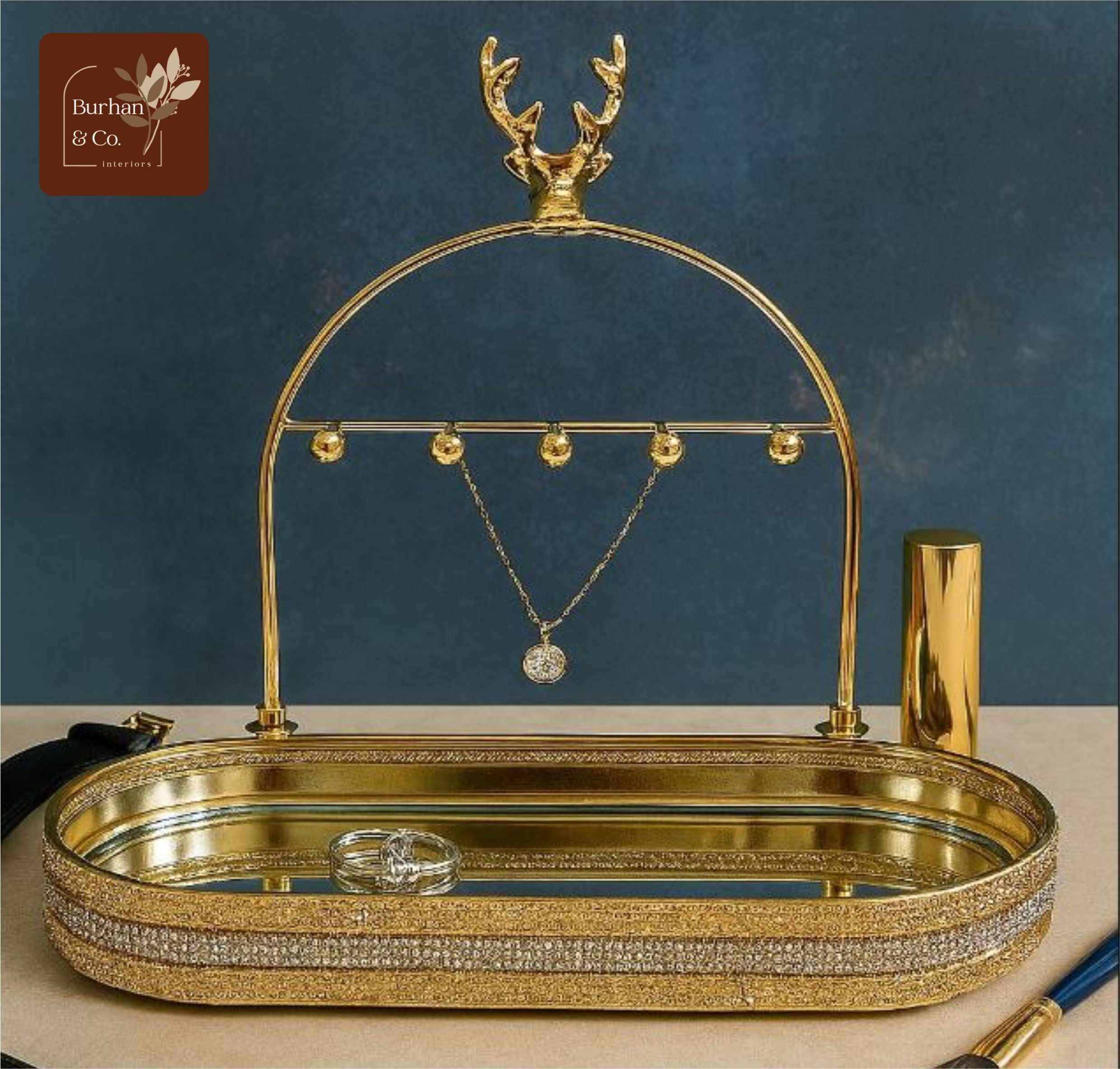 Jewellery Organiser with a Mirrored Tray
