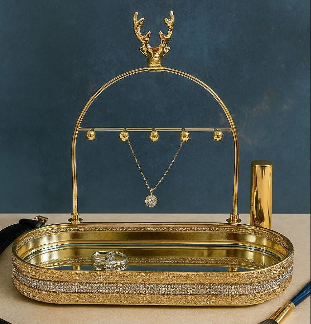 Jewellery Organiser with a Mirrored Tray